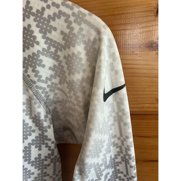 Nike Pro Women's S 1/2 Zip Geometric Print Long Sleeve Athletic Pullover Jacket - Picture 4 of 5